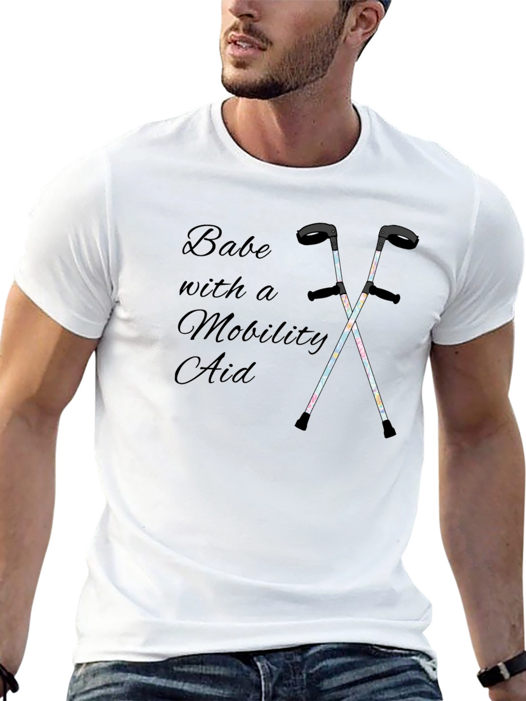 Babe with a Mobility Aid Unisex T-Shirt
