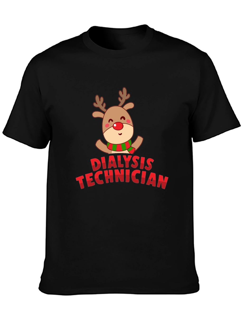 Christmas Dialysis Technician Reindeer T-Shirt