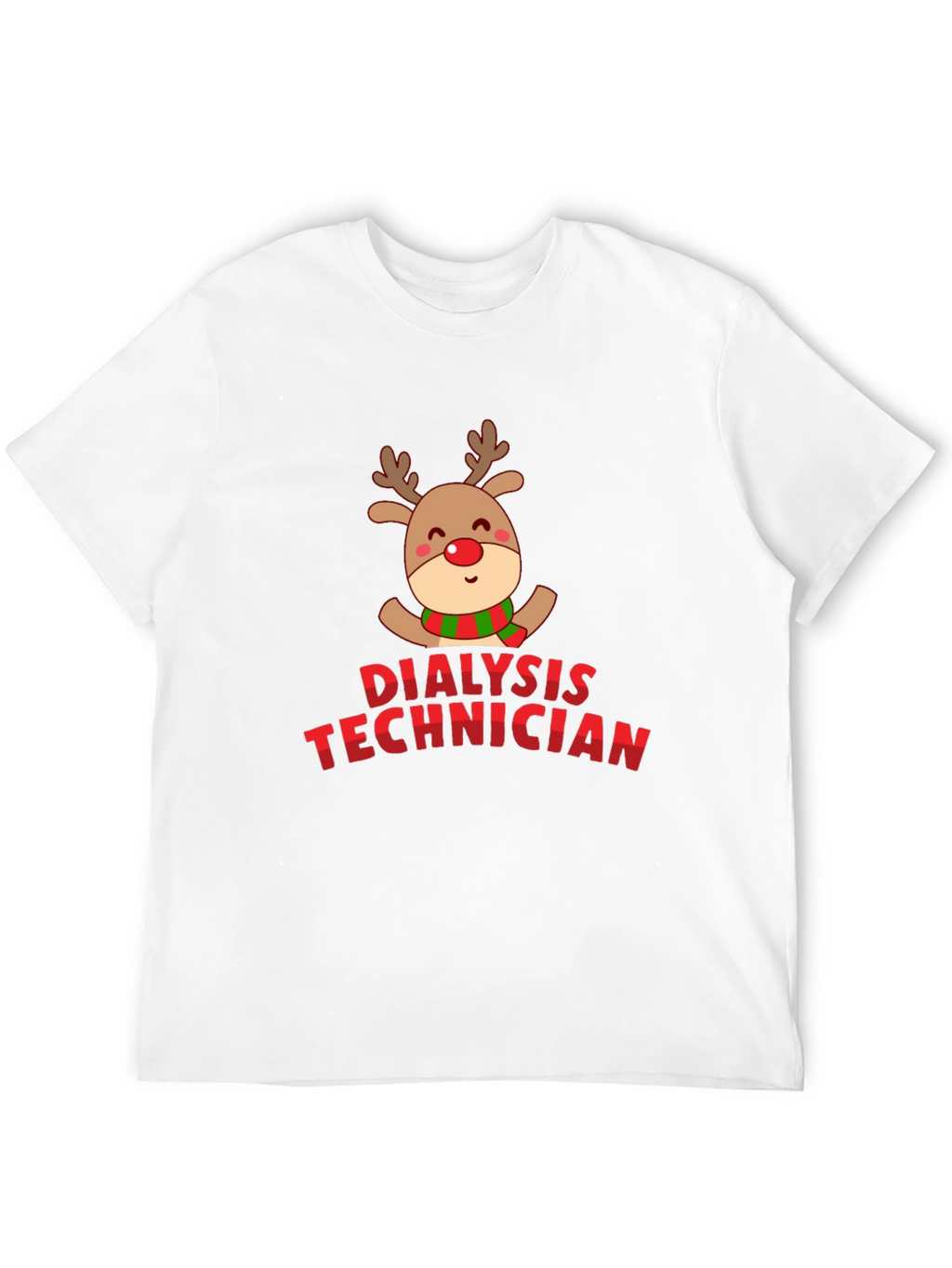 Christmas Dialysis Technician Reindeer T-Shirt