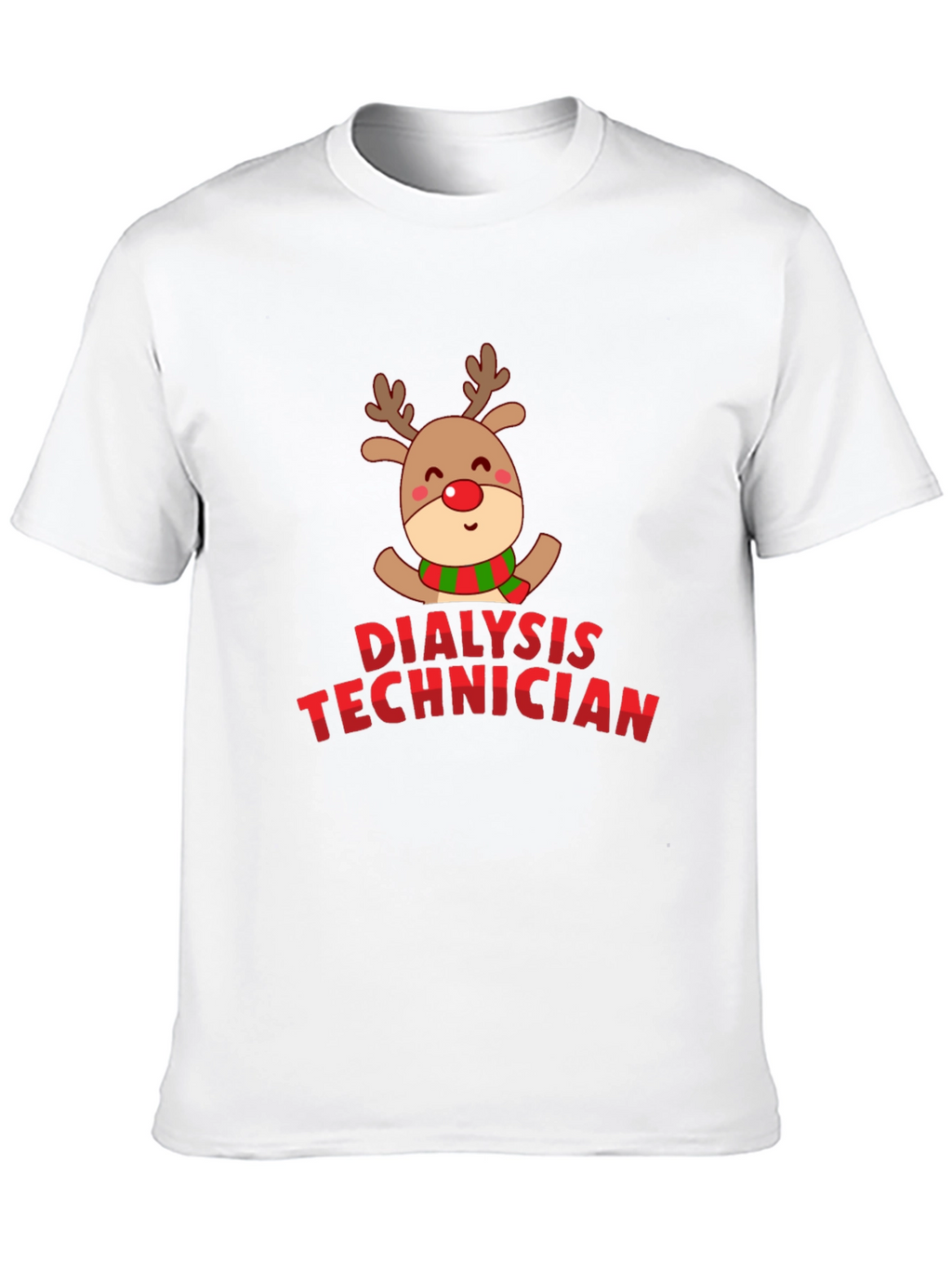 Christmas Dialysis Technician Reindeer T-Shirt