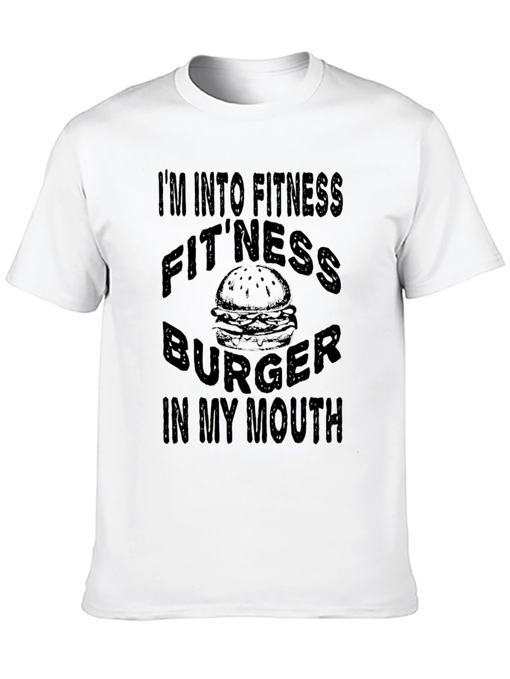 Fitness Burger T-Shirt: Funny Foodie Gym Tee