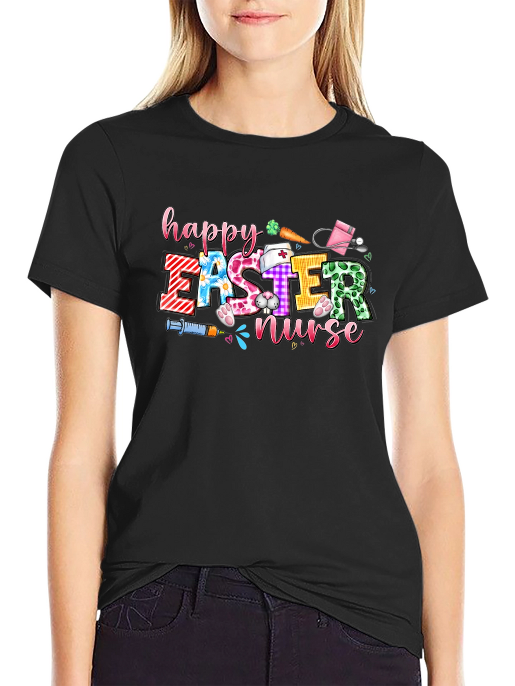 Happy Easter Nurse Graphic T-Shirt