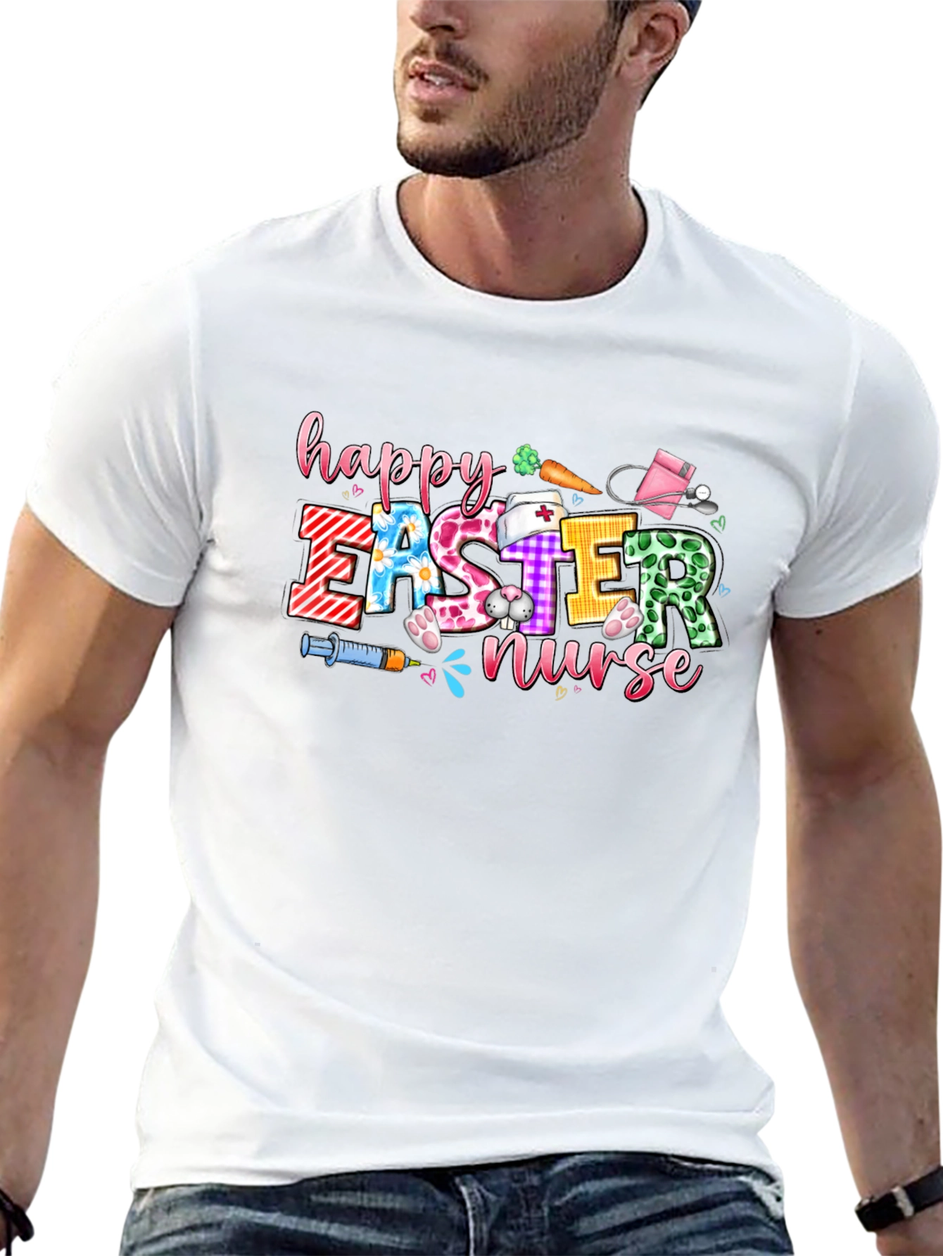 Happy Easter Nurse Graphic T-Shirt