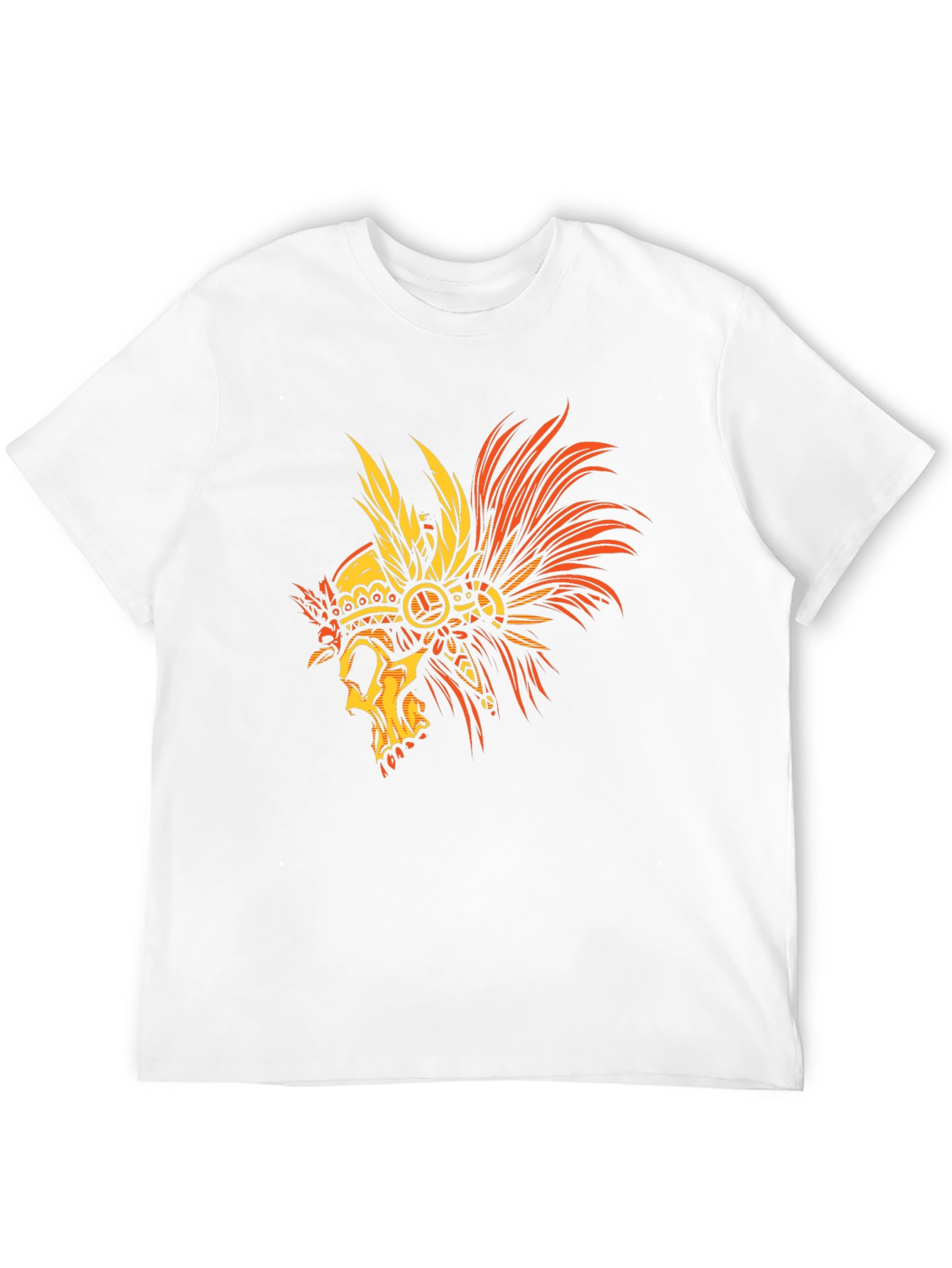 Skull Headdress Graphic Tee - Mens Black T-Shirt
