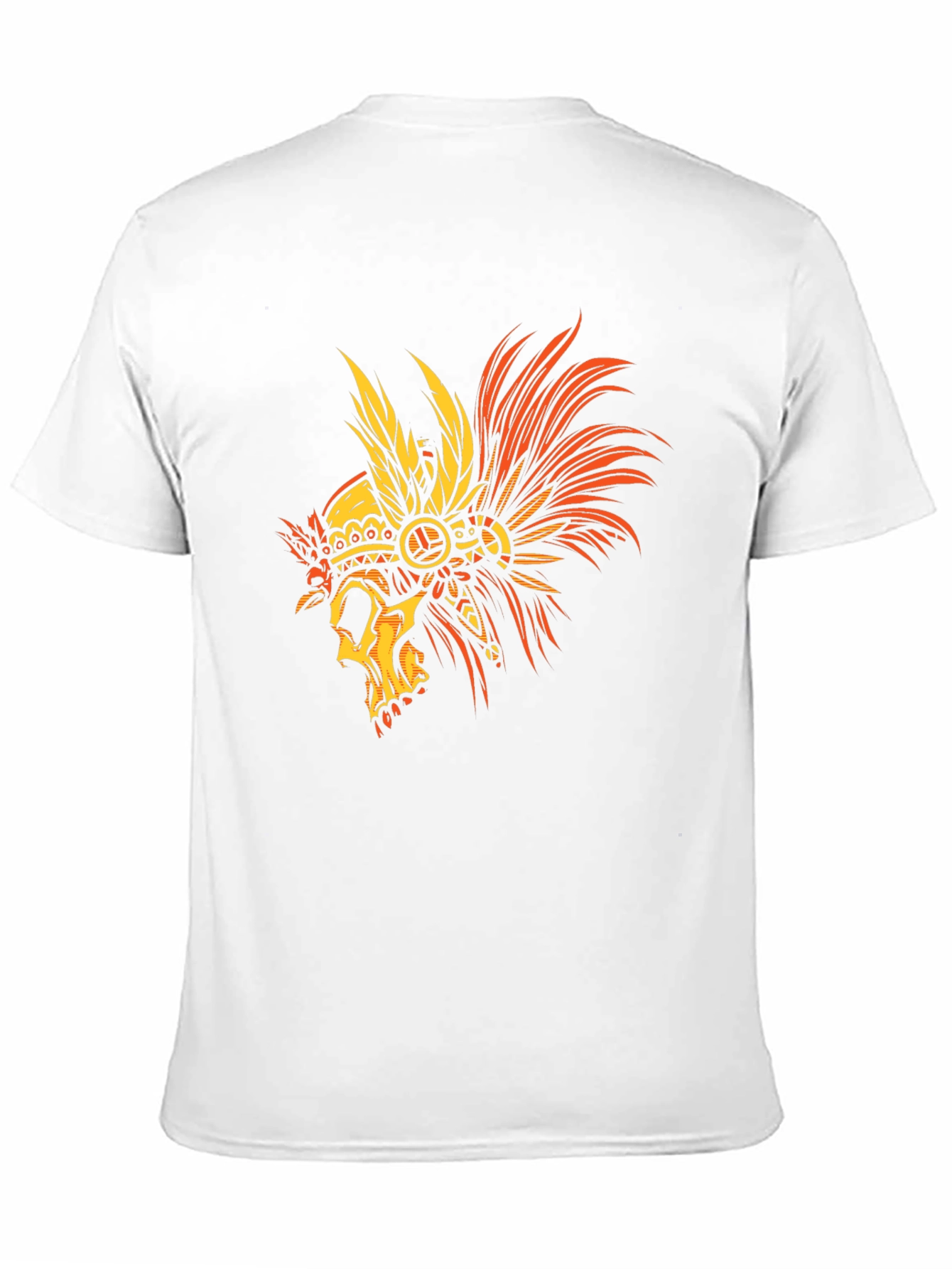 Skull Headdress Graphic Tee - Mens Black T-Shirt