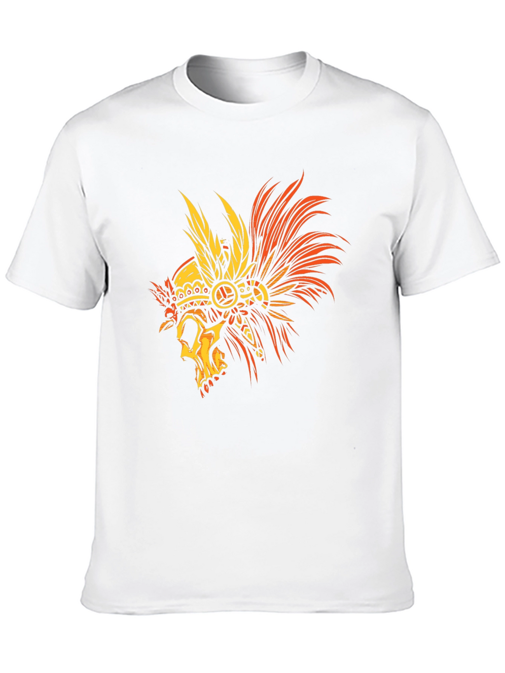 Skull Headdress Graphic Tee - Mens Black T-Shirt