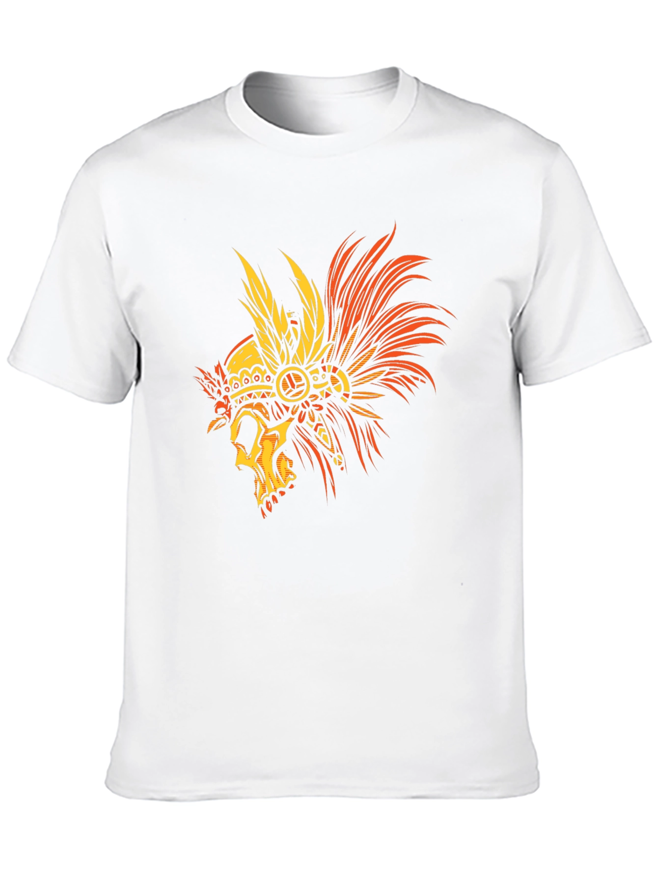 Skull Headdress Graphic Tee - Mens Black T-Shirt