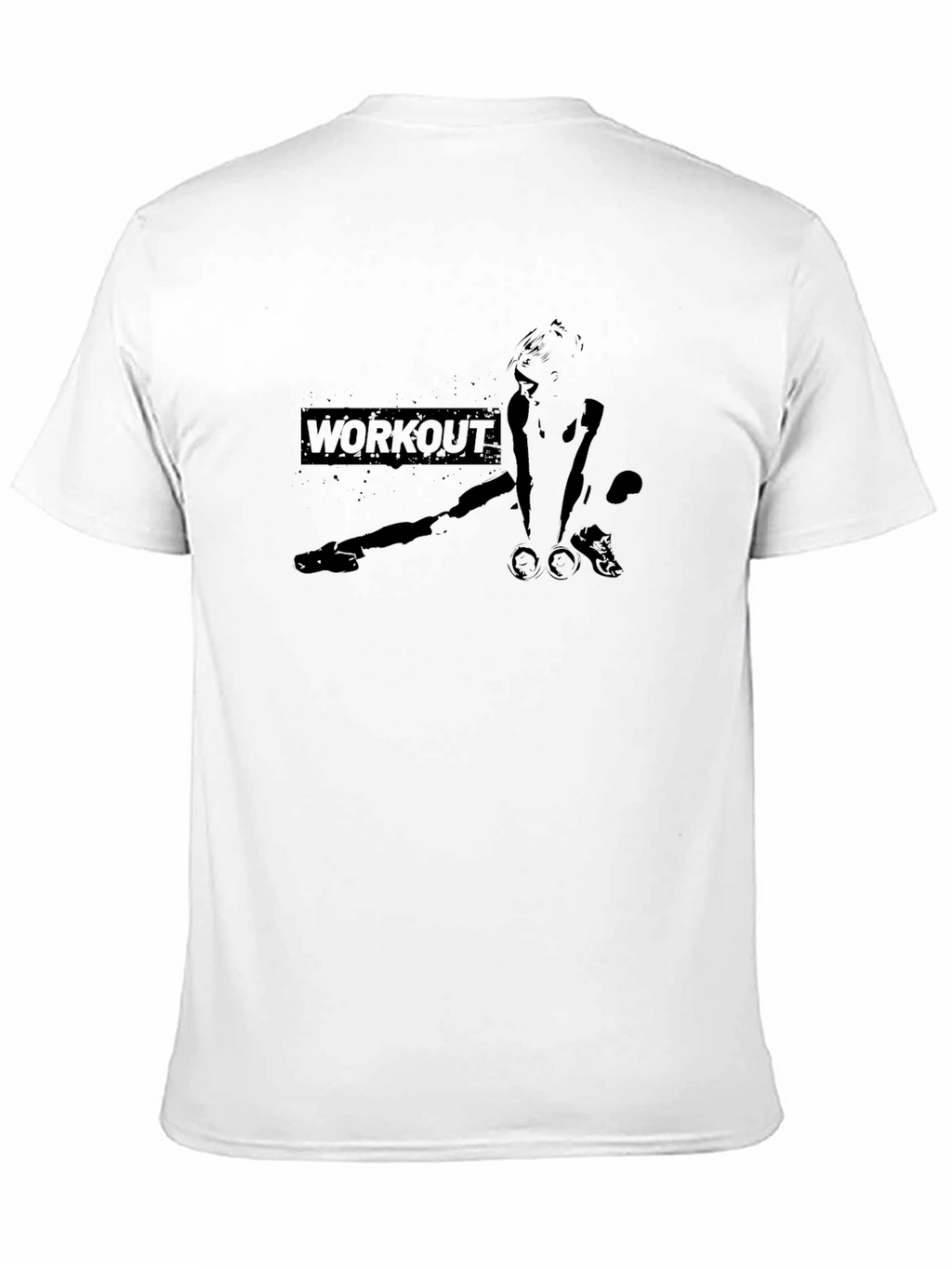 Workout Graphic T-Shirt - Black Fitness Tee