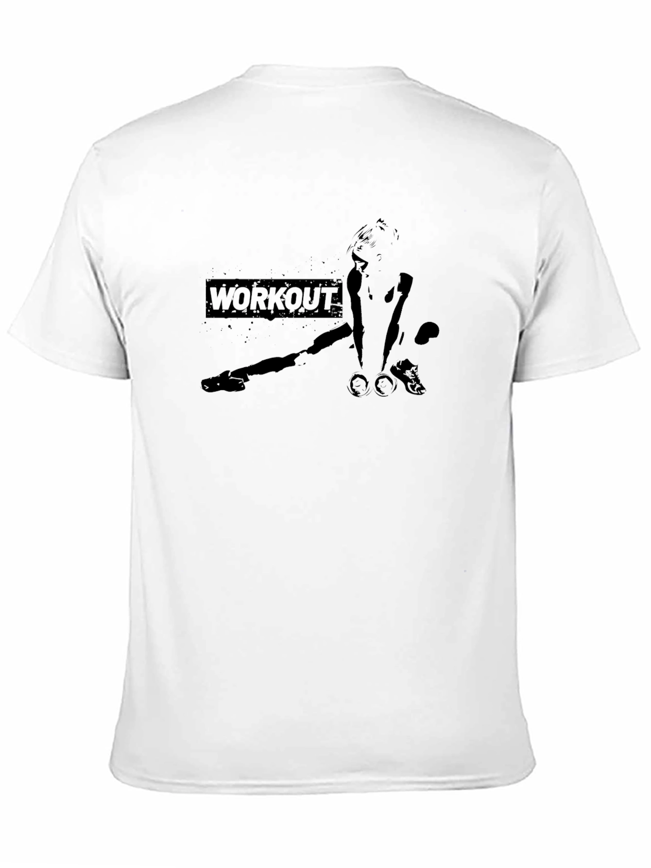 Workout Graphic T-Shirt - Black Fitness Tee