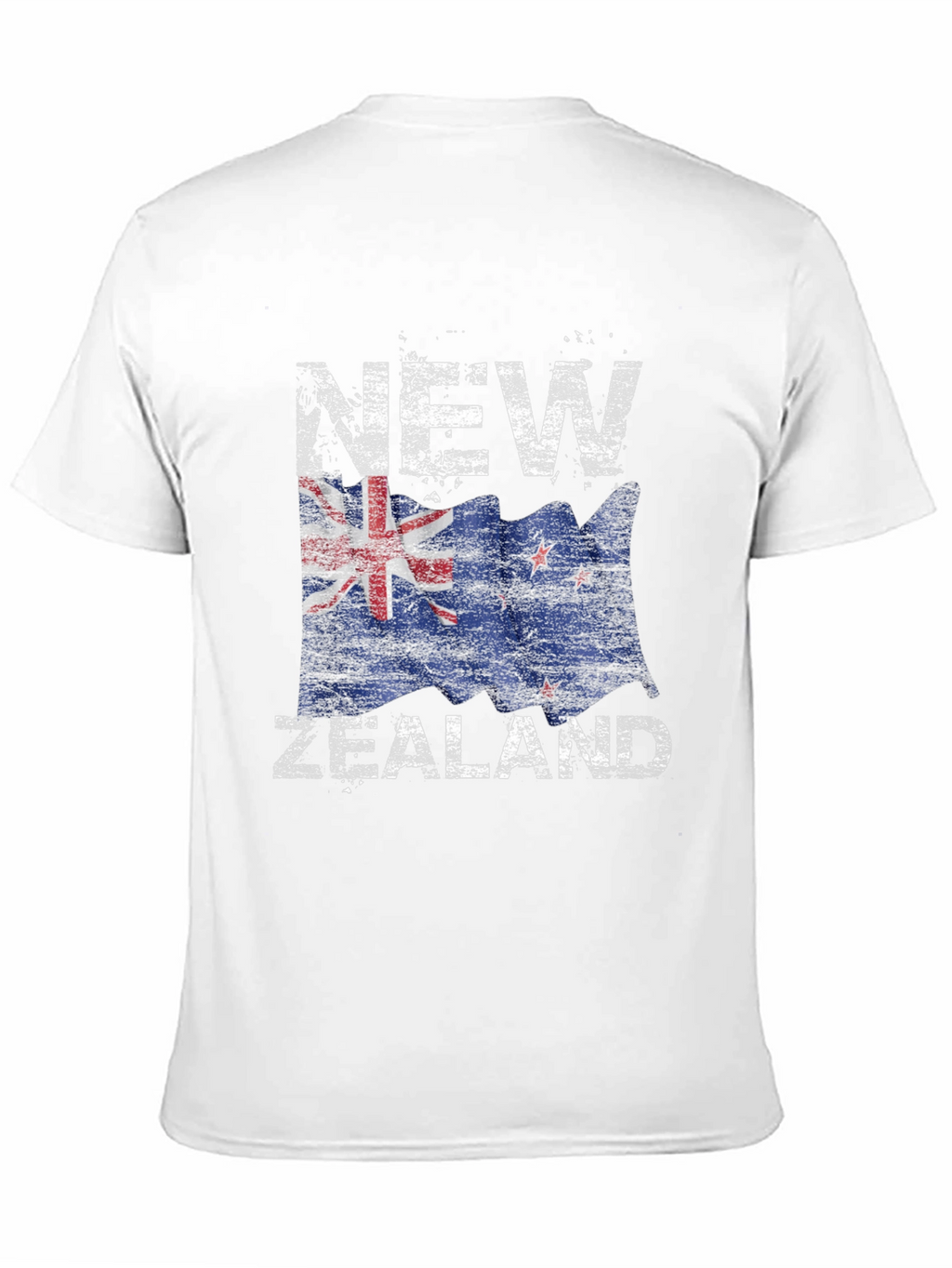 New Zealand Flag Graphic Print Black T-Shirt