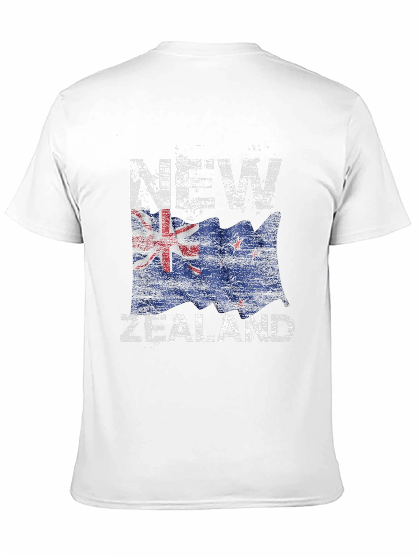 New Zealand Flag Graphic Print Black T-Shirt