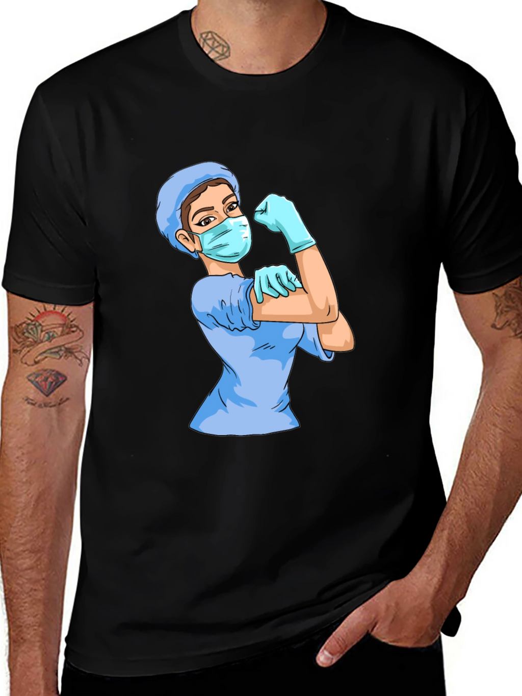 Nurse We Can Do It Black T-Shirt