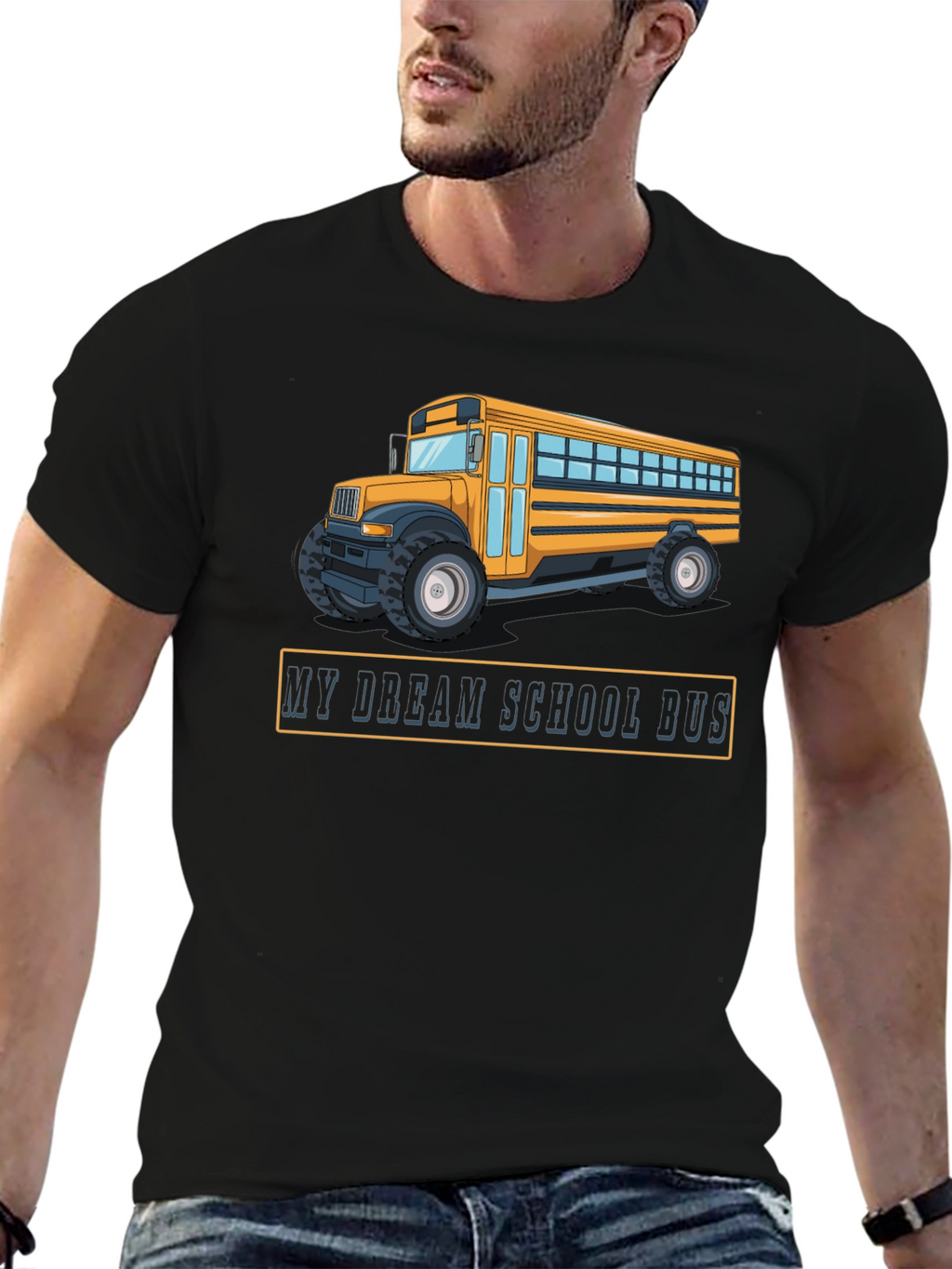 My Dream School Bus Black T-Shirt
