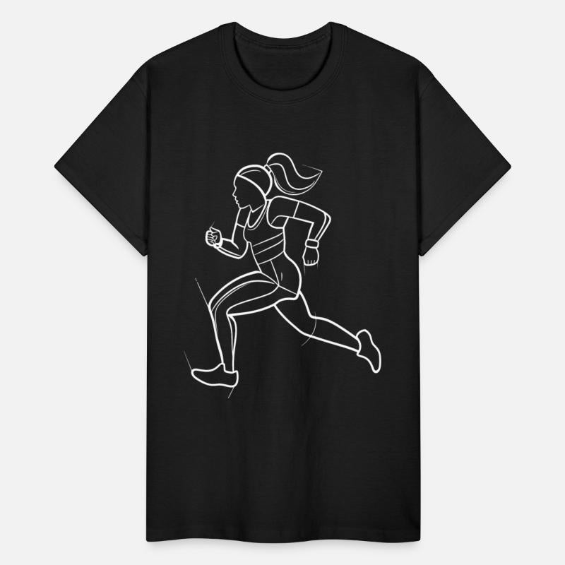 Runner Girl Line Art