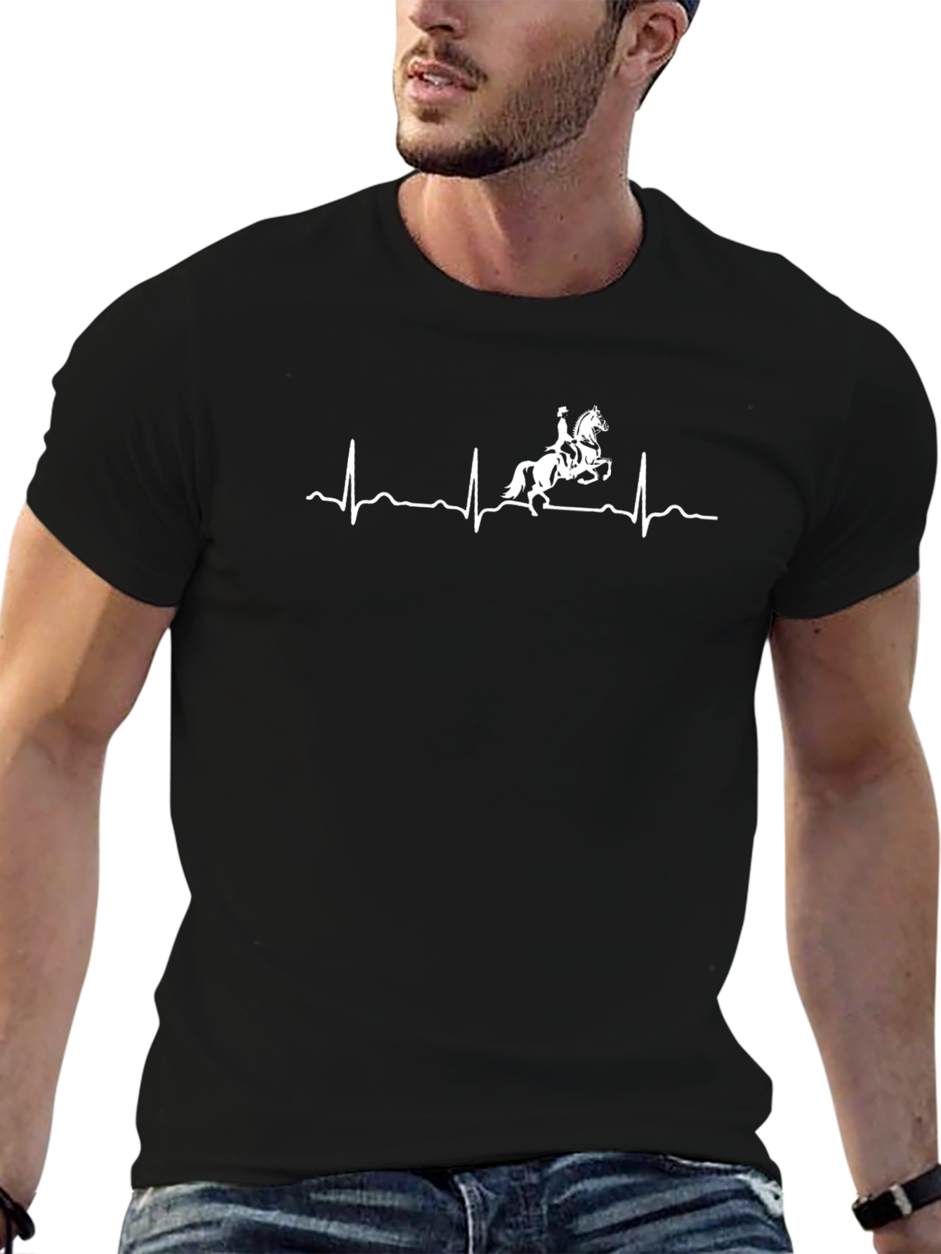 Equestrian Heartbeat T-Shirt - Horse Lover Tee