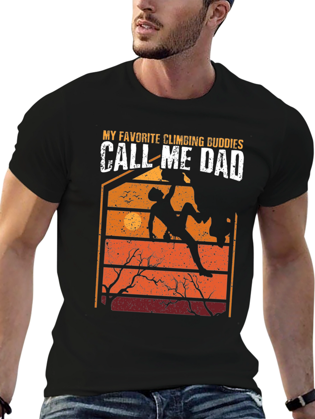 Climbing Dad T-Shirt: Favorite Climbing Buddies Graphic Tee
