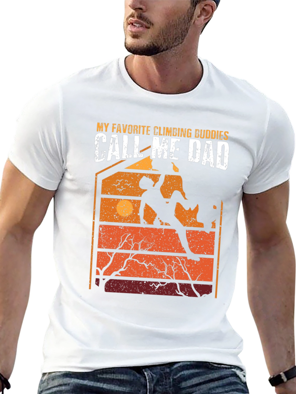 Climbing Dad T-Shirt: Favorite Climbing Buddies Graphic Tee