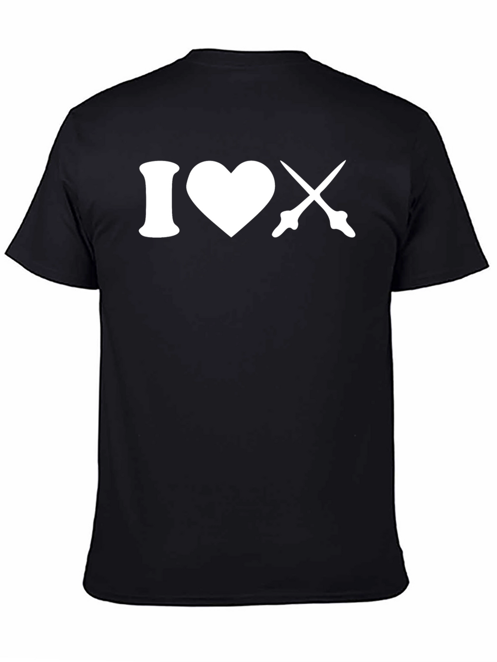 I Love Fencing T-Shirt - Black