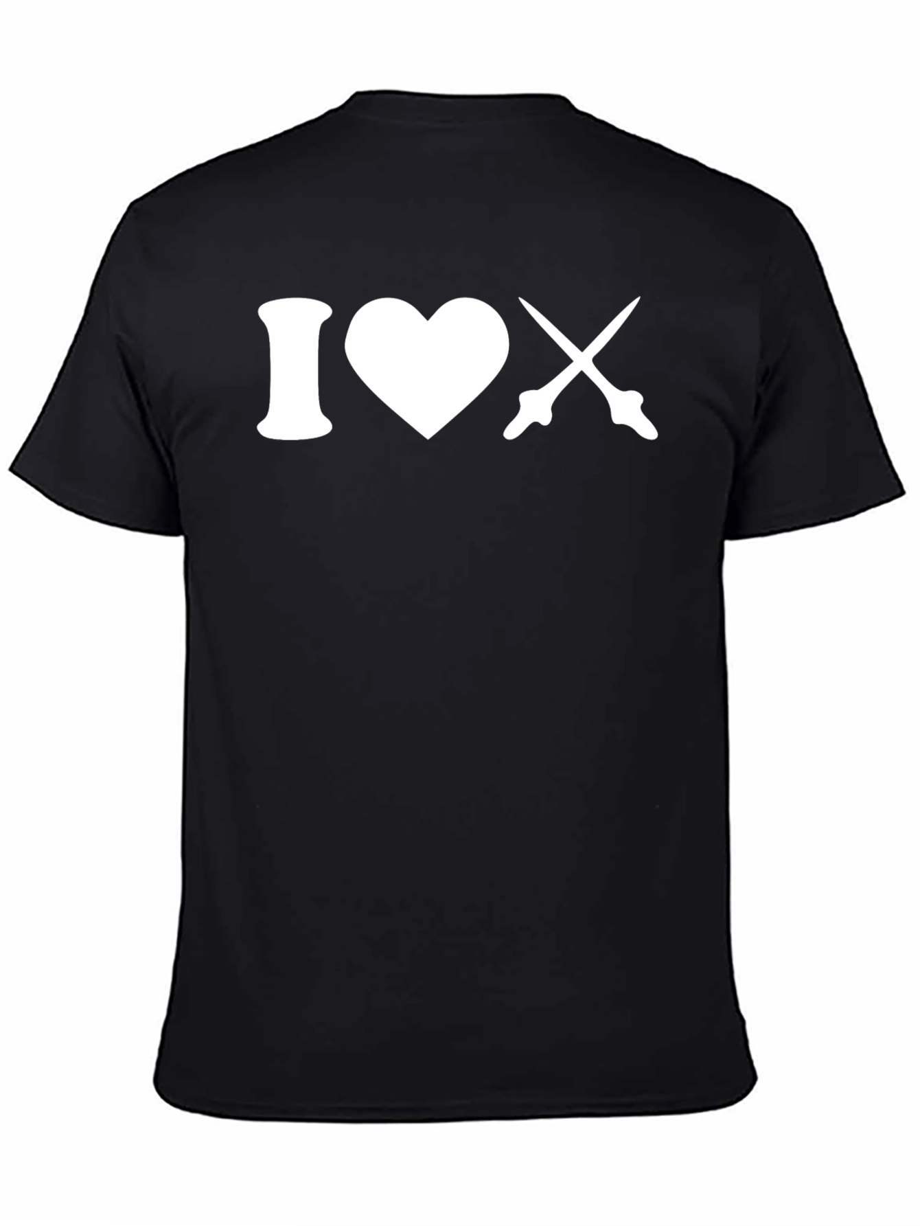 I Love Fencing T-Shirt - Black