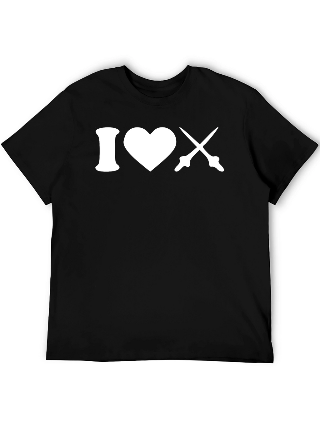 I Love Fencing T-Shirt - Black