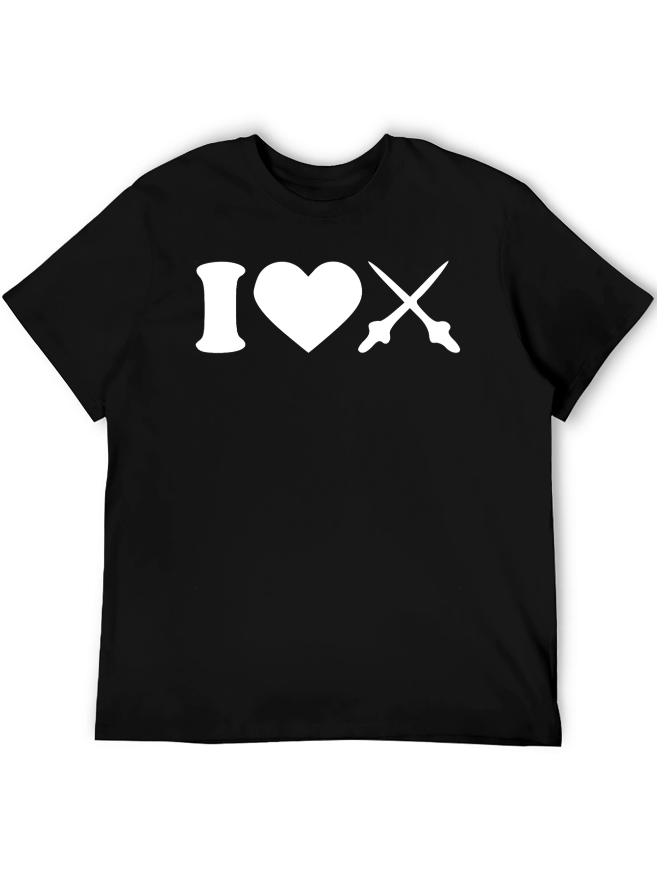 I Love Fencing T-Shirt - Black
