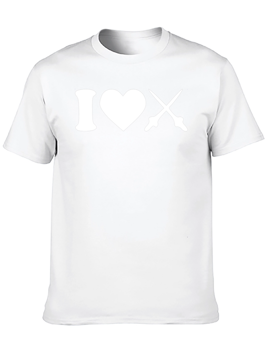 I Love Fencing T-Shirt - Black