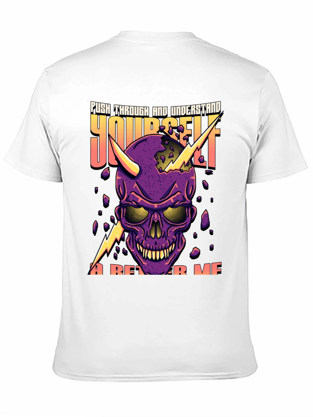 Push Through Yourself Skull Graphic Tee