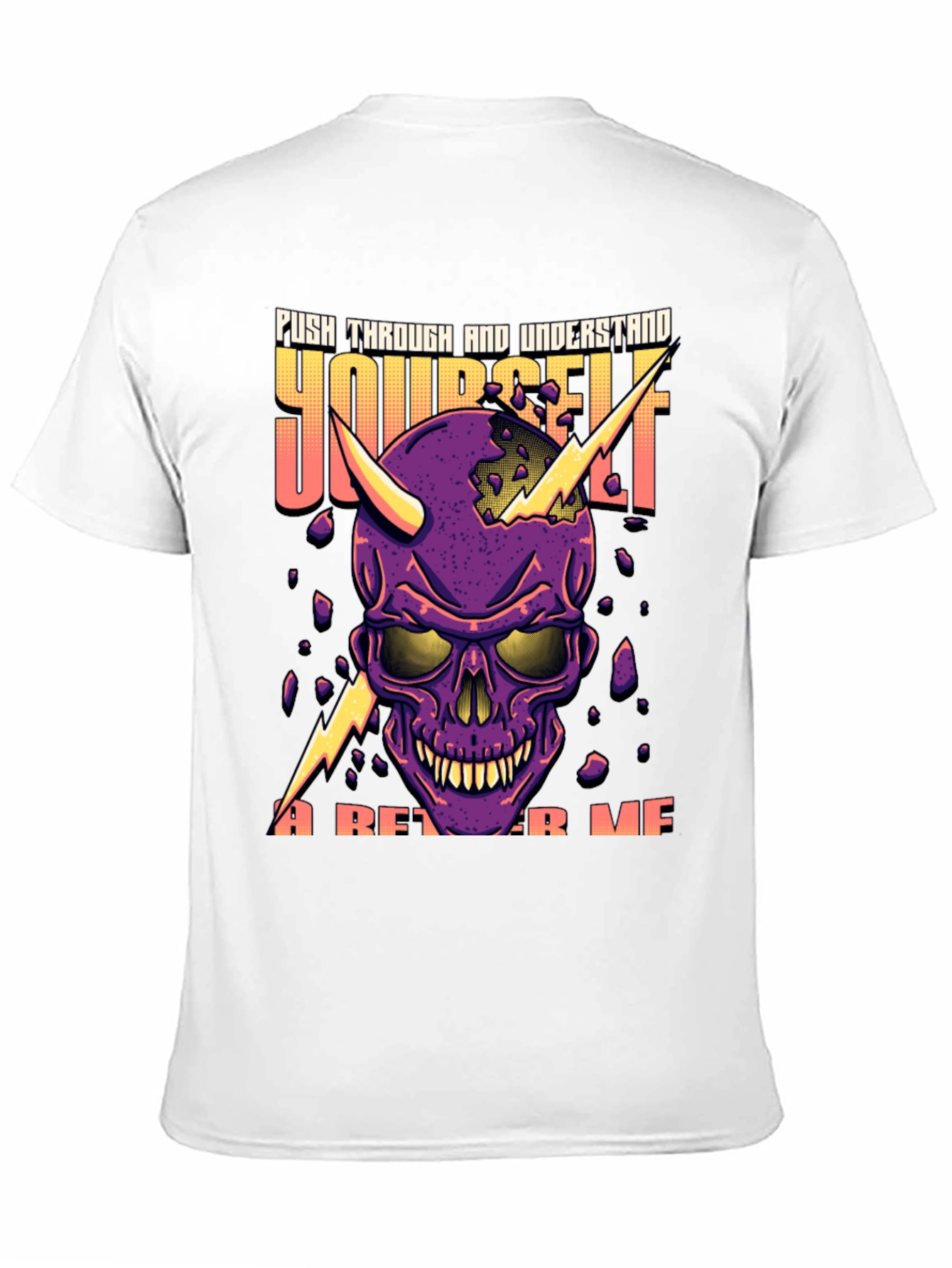 Push Through Yourself Skull Graphic Tee