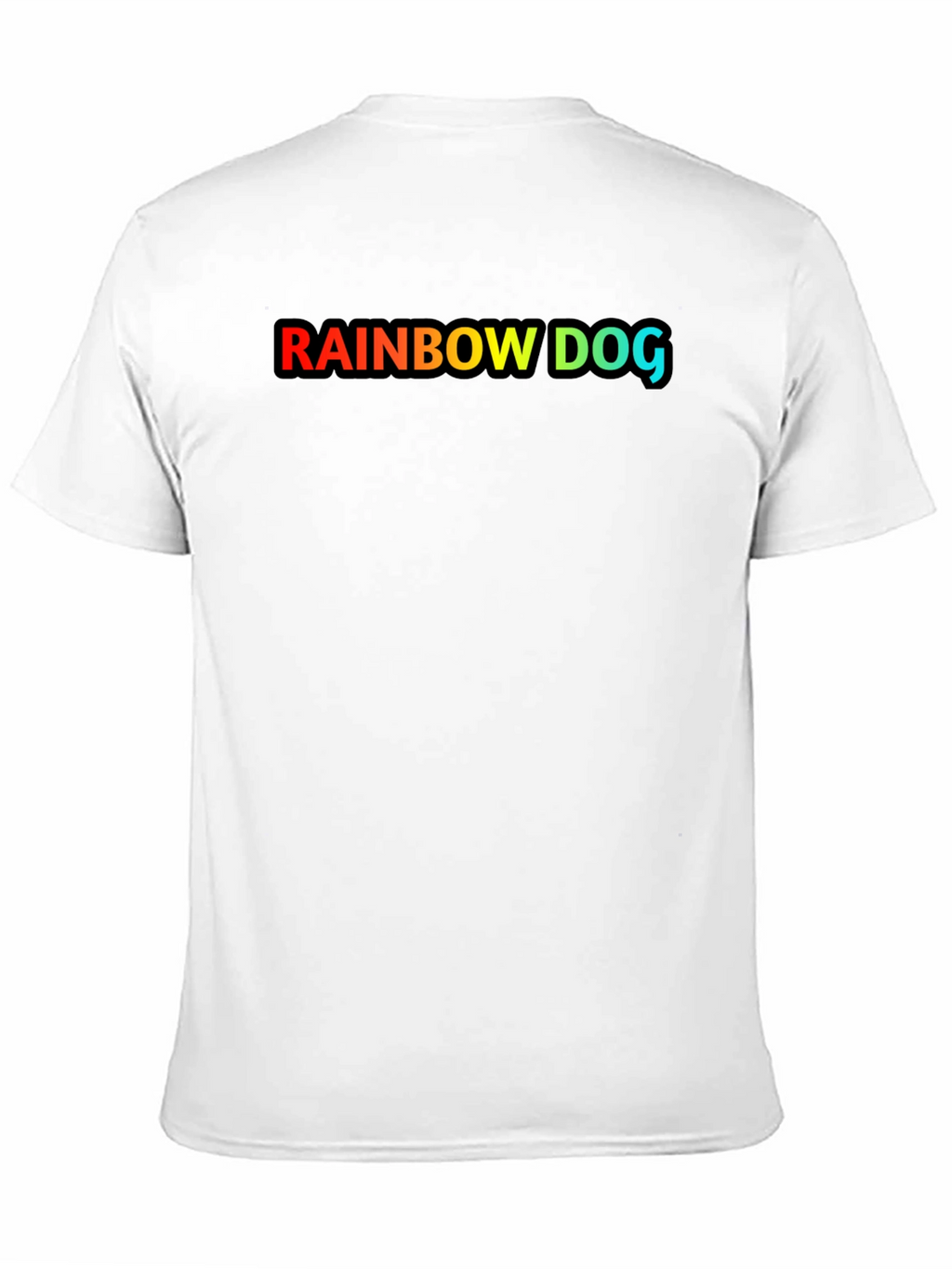 Rainbow Dog Graphic Black T-Shirt