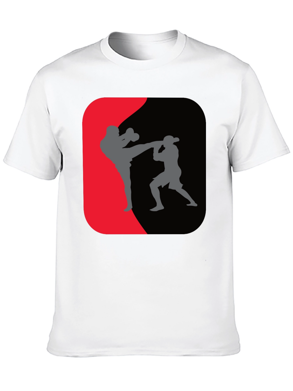 Martial Arts Kickboxing Graphic Tee - Black