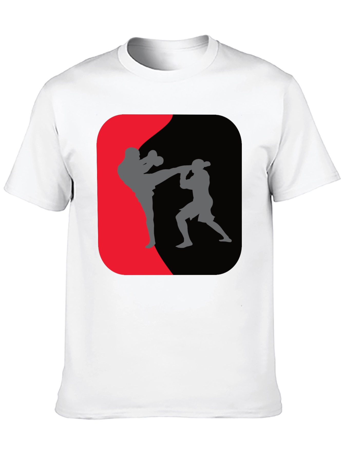 Martial Arts Kickboxing Graphic Tee - Black