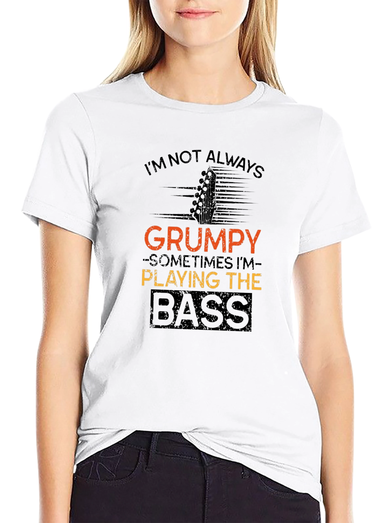 Grumpy Bass Player Black T-Shirt