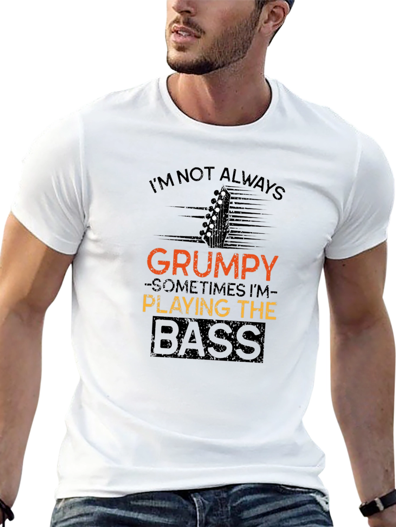 Grumpy Bass Player Black T-Shirt