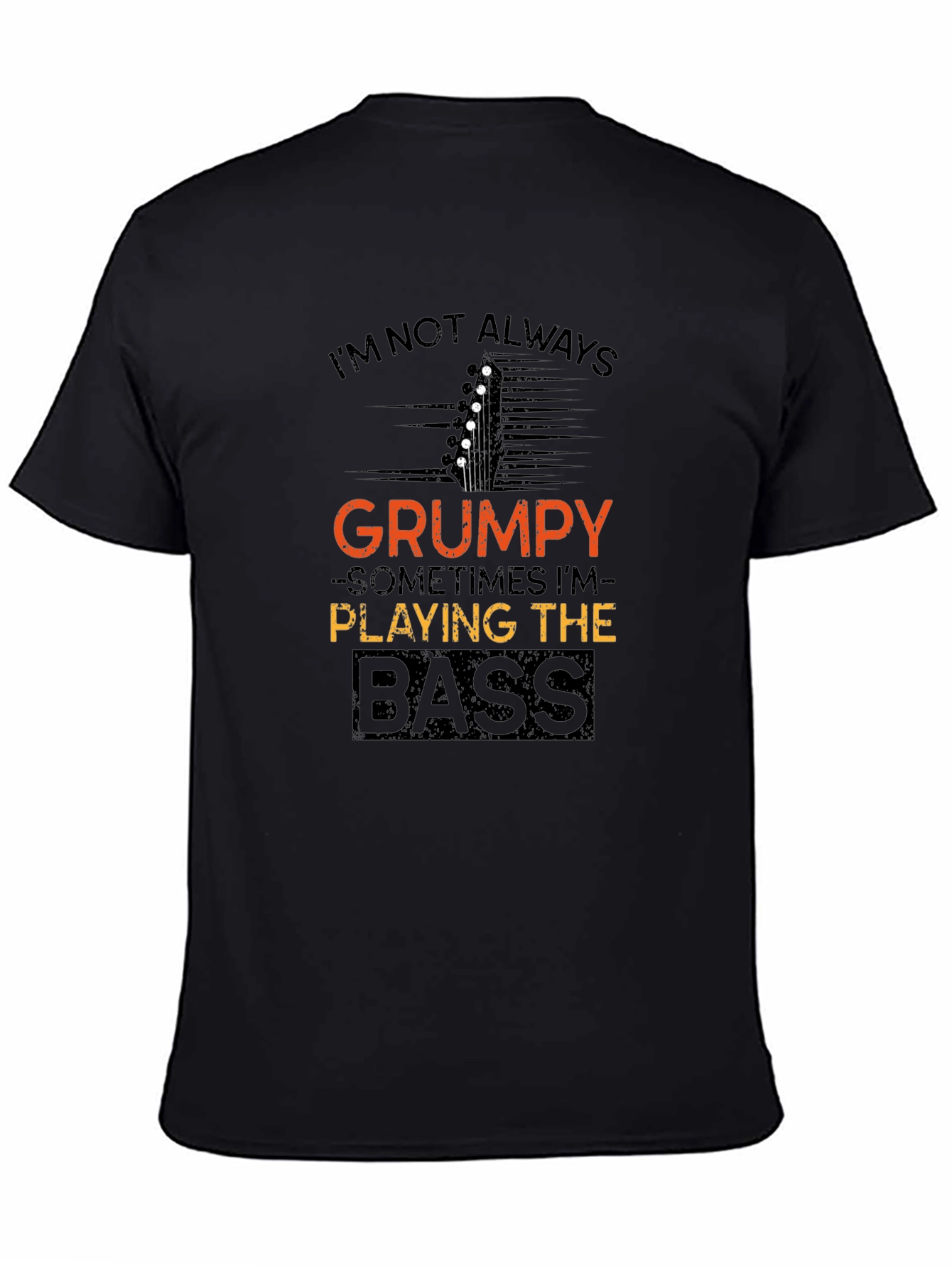 Grumpy Bass Player Black T-Shirt
