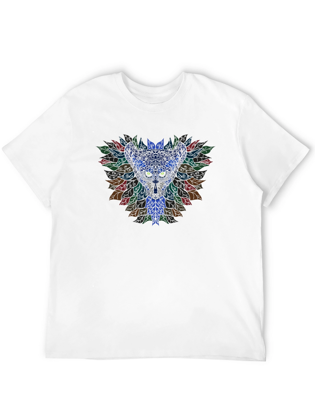 Mystic Cat Mandala Graphic Tee - Unisex
