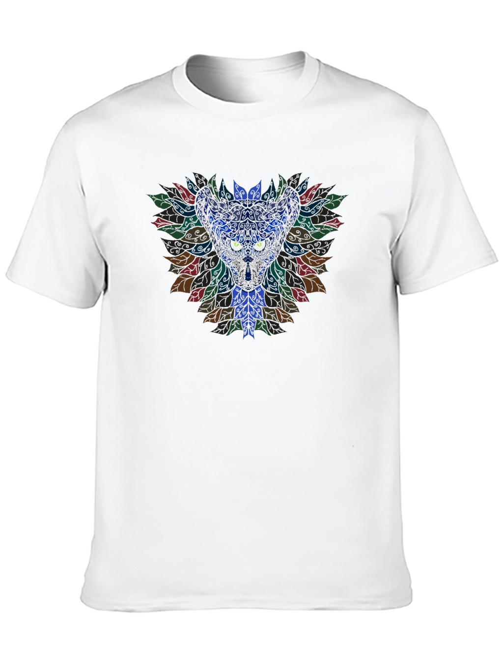Mystic Cat Mandala Graphic Tee - Unisex