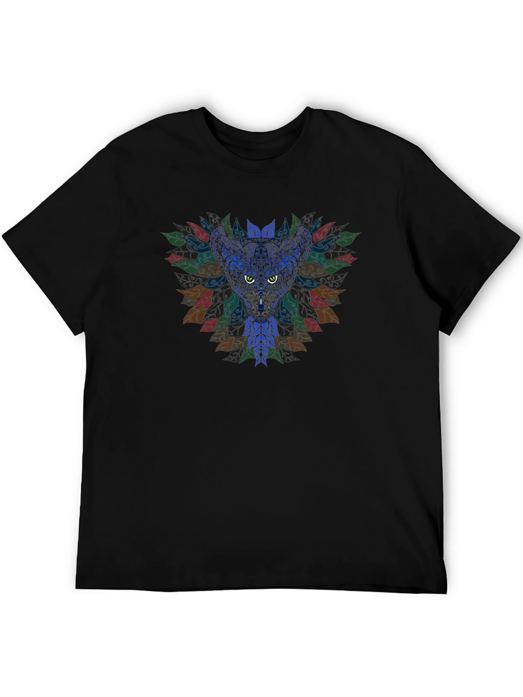 Mystic Cat Mandala Graphic Tee - Unisex