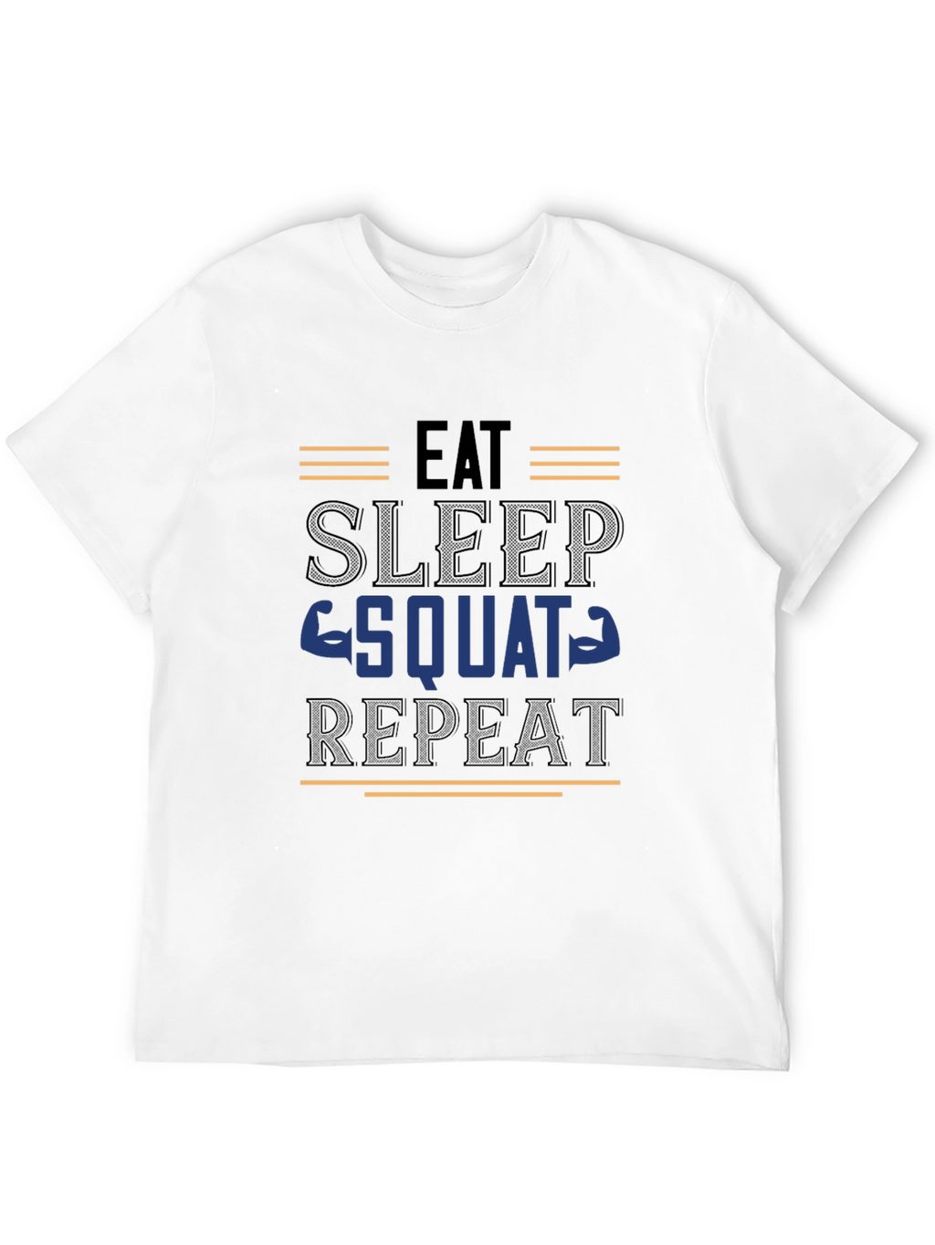 Eat Sleep Squat Repeat Black Graphic Tee
