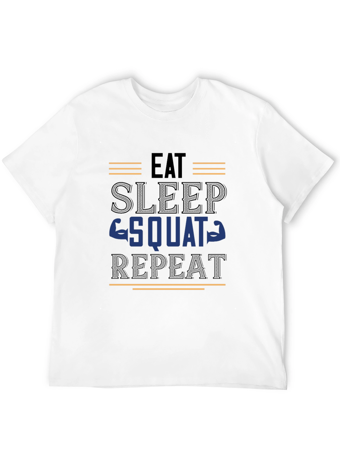 Eat Sleep Squat Repeat Black Graphic Tee