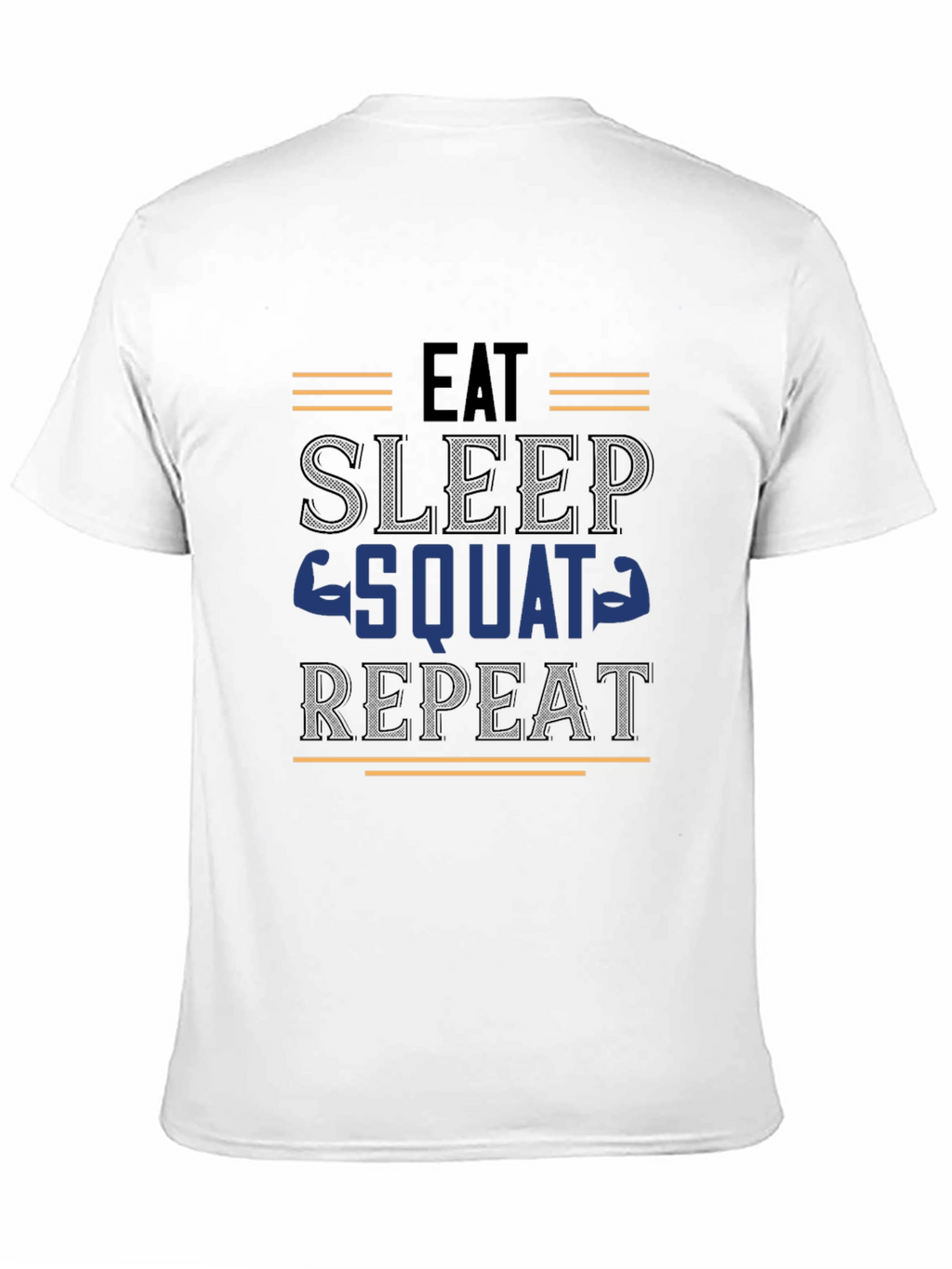 Eat Sleep Squat Repeat Black Graphic Tee