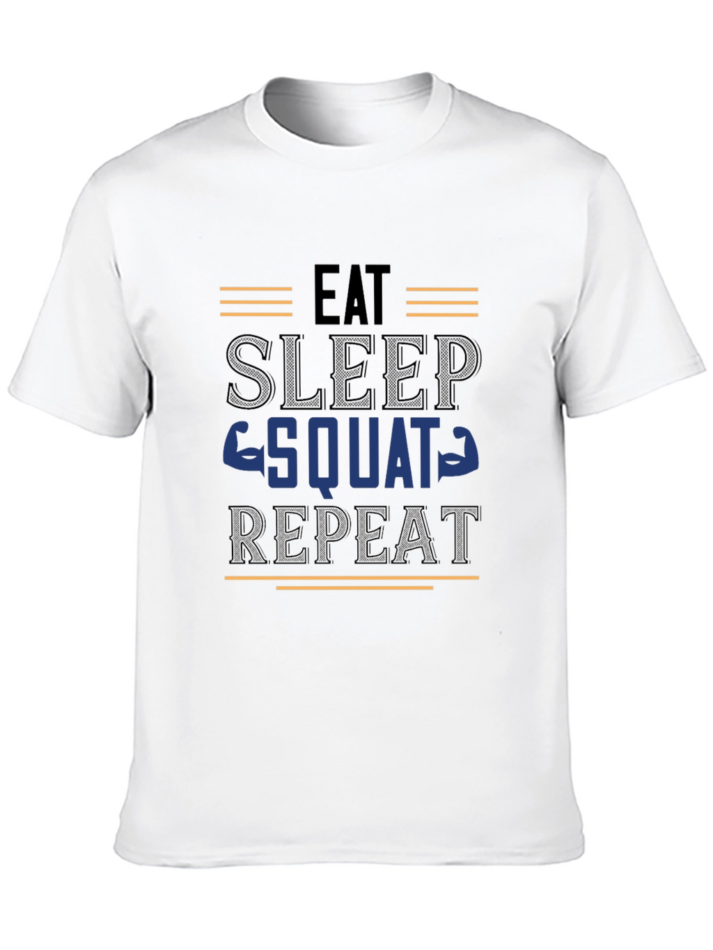 Eat Sleep Squat Repeat Black Graphic Tee