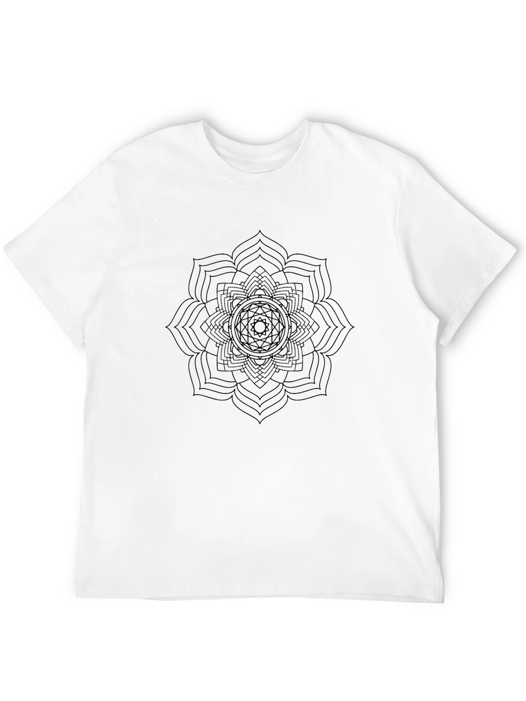 Black Mandala Graphic Print T-Shirt