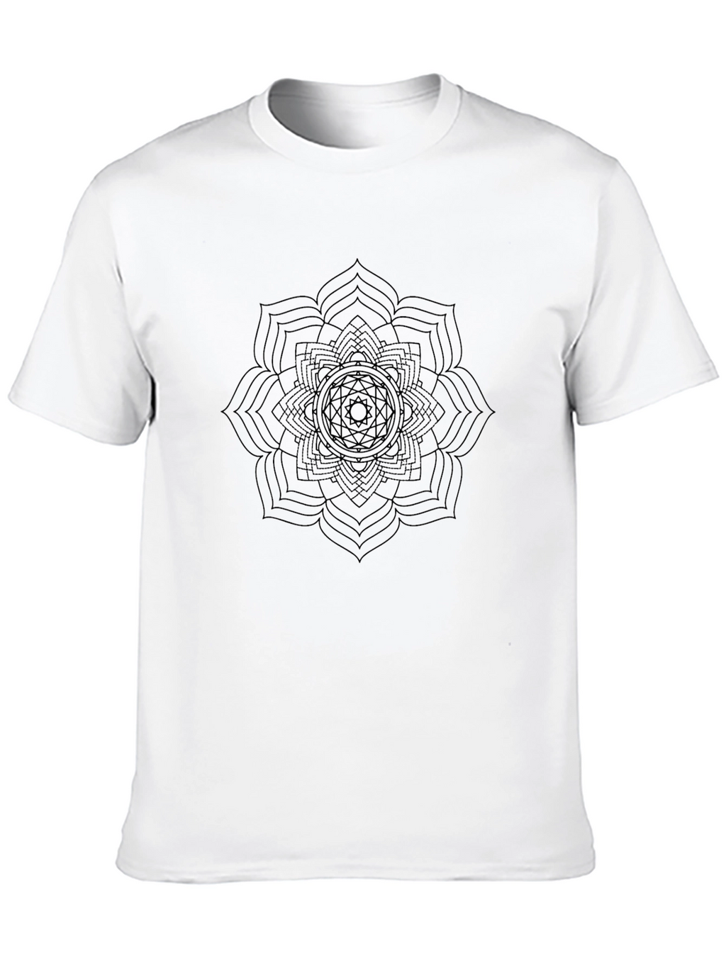 Black Mandala Graphic Print T-Shirt