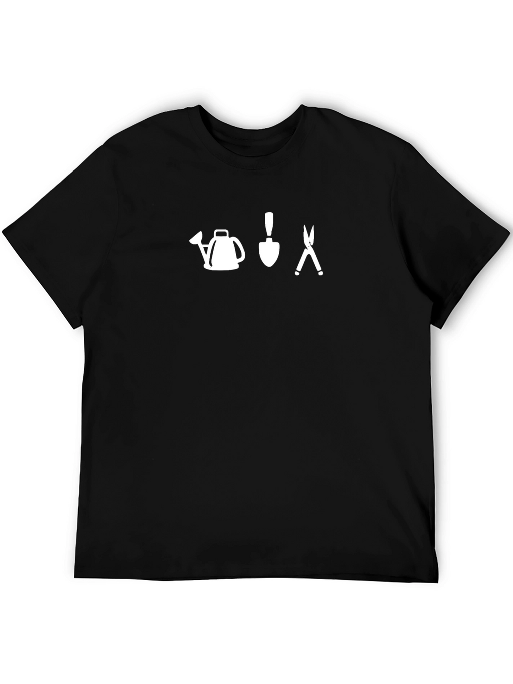 Gardening Tool T-Shirt: Watering Can Shovel Pruners