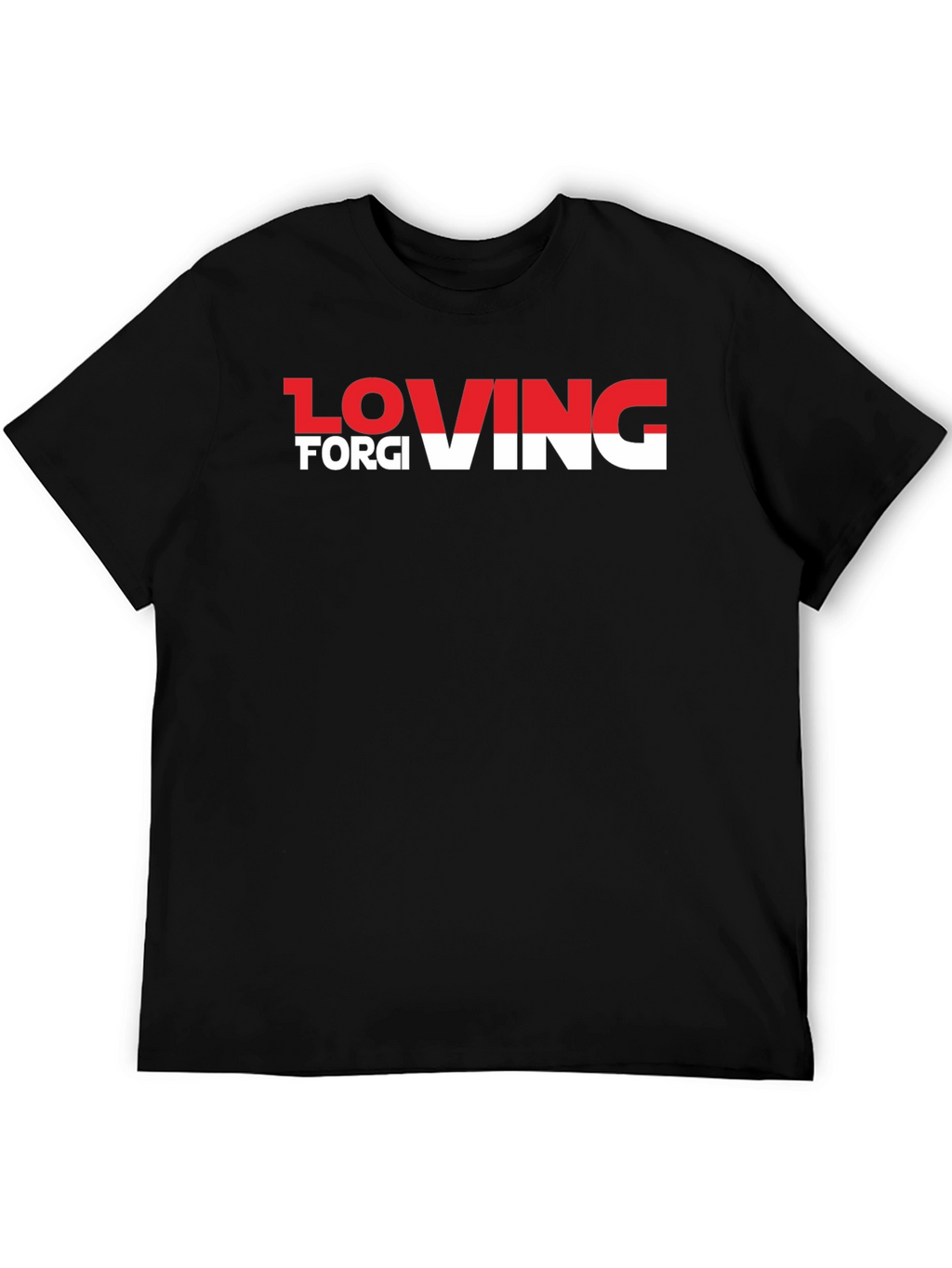 Loving Forgiving T-Shirt - Black Crew Neck