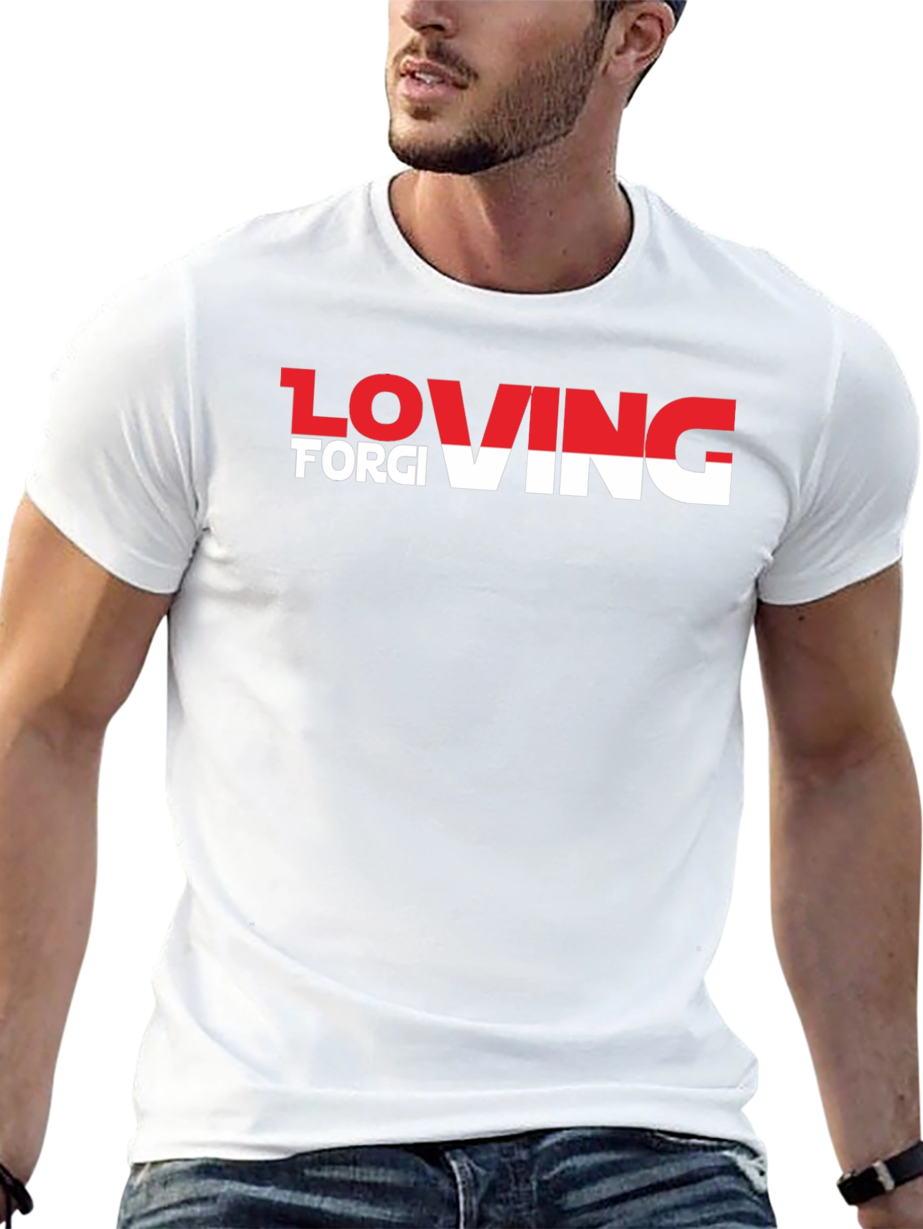 Loving Forgiving T-Shirt - Black Crew Neck
