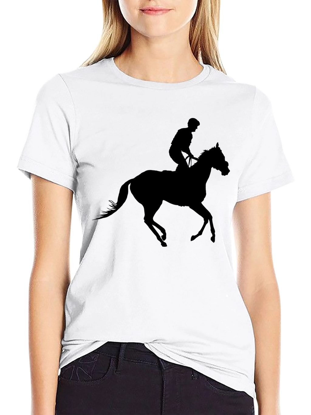 Black Horse & Rider Graphic Tee