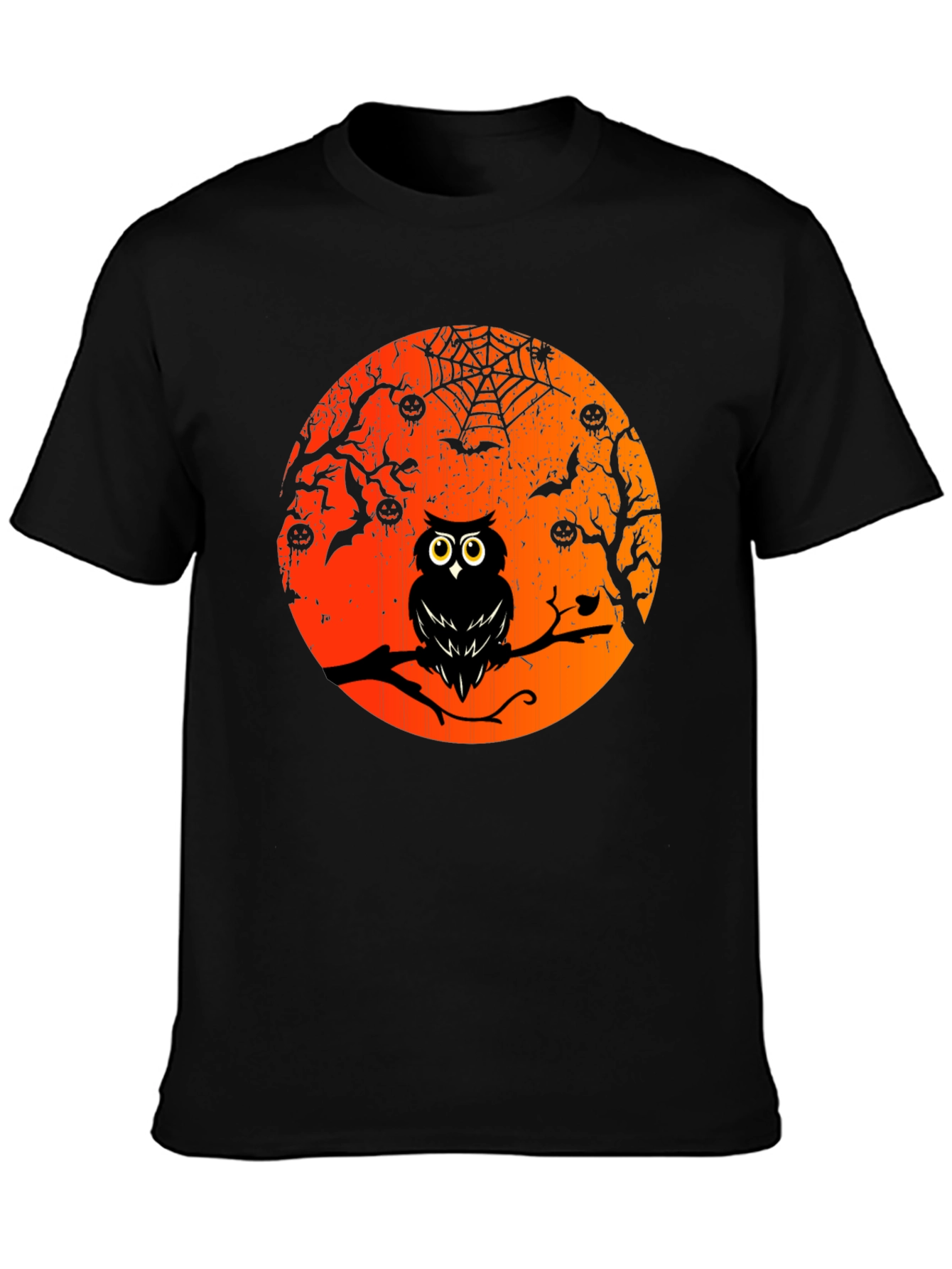 Halloween Owl T-Shirt - Spooky Moon Design