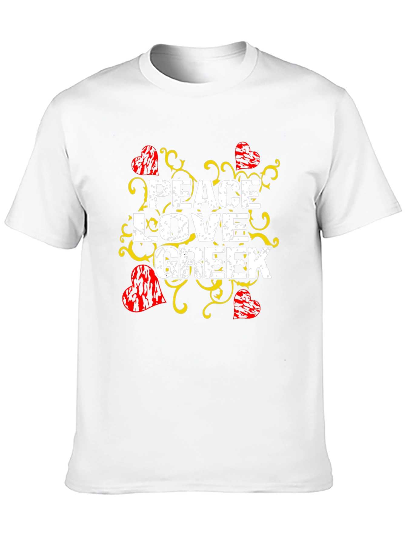 Peace Love Greek T-Shirt Black