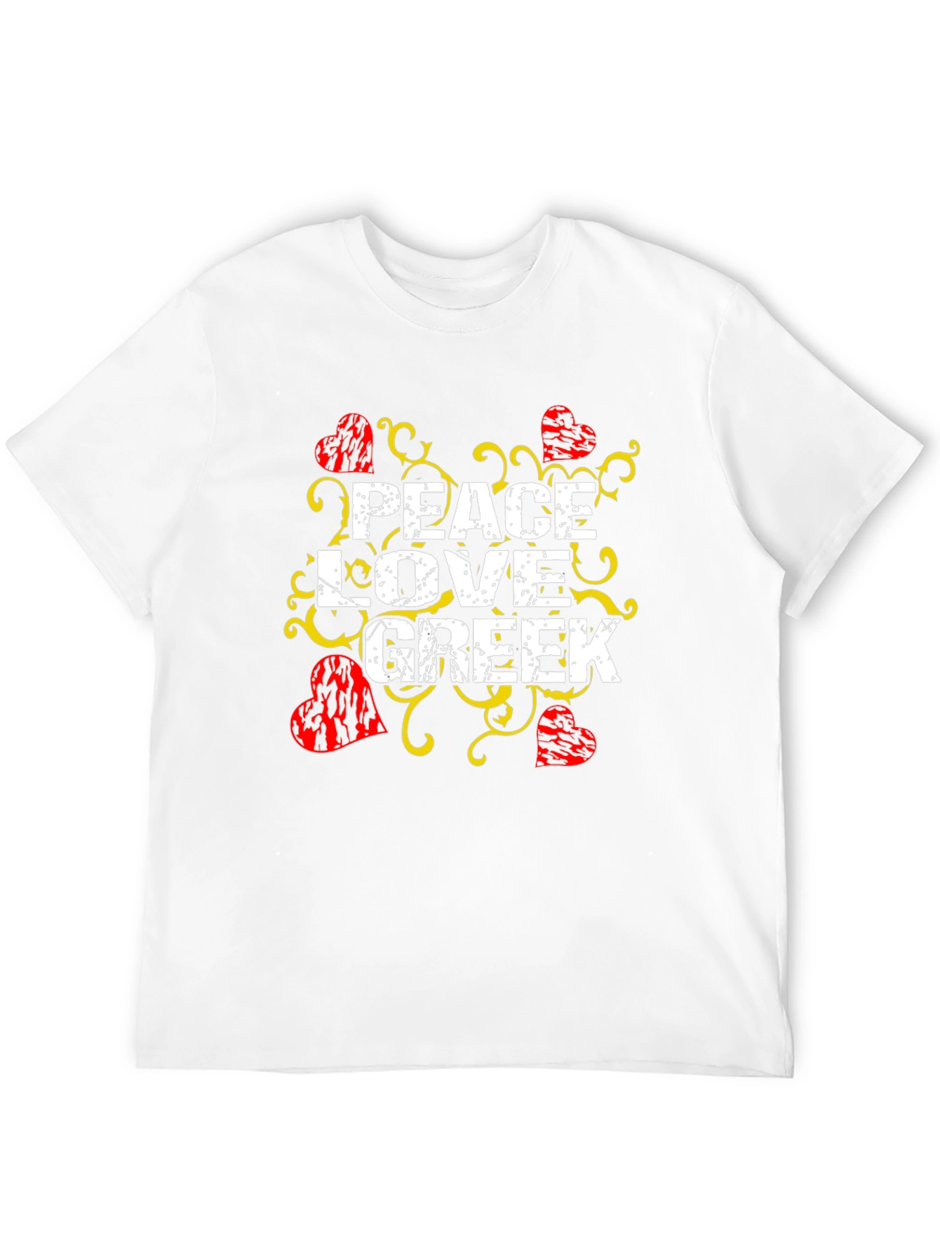 Peace Love Greek T-Shirt Black